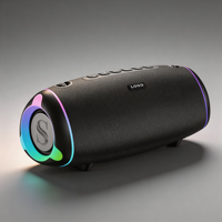Speaker Portabel 50W Suara Stereo Jangkauan Penuh yang Keras IPX5 Tahan Air Lampu RGB Warna-warni TWS Pairing Aux 10000mAh 15-20 Jam Waktu Putar