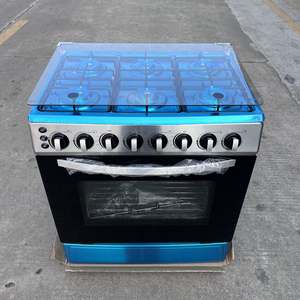 Cuisinière à Gaz Autonome de 75 cm à Prix Compétitif Avec <span class=keywords><strong>Four</strong></span> à Gaz, 6 Brûleurs, Corps en Acier Inoxydable, 220 V 50/60 Hz, Dimensions Net: 750*600*860 mm - Product Image 2