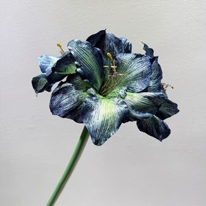 Ramo de Amaryllis Artificial Meng Jie, en Azul, Naranja y Blanco, de Plástico, para Decoración de Bodas, Hogar y Fotografía - Product Image 3