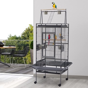 Offre Spéciale personnalisé grand oiseau volière grande <span class=keywords><strong>Cage</strong></span> sur roues extérieur fer maison élastique oiseaux <span class=keywords><strong>Cage</strong></span> pour perroquet calopsitte Finch - Product Image 5