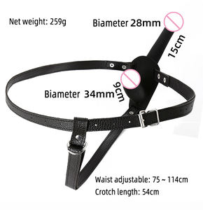 Silikon tragbare Penis Sex Artefakt Leder Strap-On Dildo PU Spaß Lederhose - Product Image 2