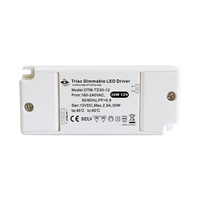 Fuente de Alimentación LED de 30W, 12V CC, con Certificado CE, Carcasa Rectangular de Plástico, IP20, Venta al Por Mayor