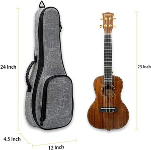 Mallette Portable pour <span class=keywords><strong>ukulele</strong></span>, sac à dos, rembourrage de 10mm d'épaisseur, poignées en ABS, 23 pouces, pour <span class=keywords><strong>Concert</strong></span> - Product Image 2