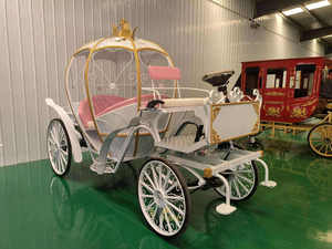 Chariot de luxe électrique en forme de citrouille Cendrillon pour mariages et événements spéciaux en parc à thème - Product Image 4