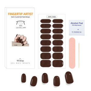 Juego de pegatinas de uñas de Gel de salón de estilo francés de alta calidad patrón de ataúd y almendra 3D semicurado con lámpara UV Material ABS uñas postizas - Product Image 5