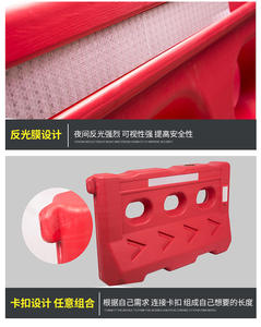 Barriera riempita d'acqua in HDPE barriera di sicurezza in plastica durevole - Product Image 6