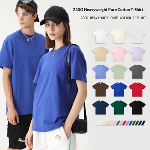 <span class=keywords><strong>เสื้อ</strong></span>ยืดคอตตอน 230 กรัม <span class=keywords><strong>แขน</strong></span>สั้น <span class=keywords><strong>สี</strong></span>พื้น ทรงหลวม ใส่ได้ทั้งผู้หญิงและผู้ชาย ขายส่ง - Product Image 1