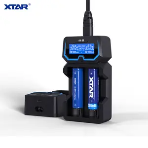 XTAR X2交流和通用串行总线nicd AA AAA锂离子18650 26650 14500 3.7v 18650 26650 21700电池充电器