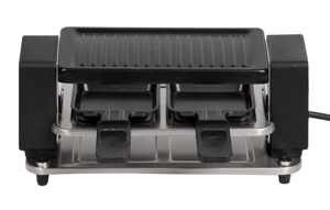 Gril à <span class=keywords><strong>raclette</strong></span> électrique pour 2 personnes avec plaque antiadhésive ou planche mécanique laminée à froid en pierre ou ardoise - Product Image 4