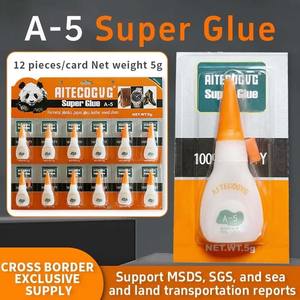 Superpegamento de Cianoacrilato de Etilo A-5g para Trabajos en Madera, Adhesivo de Succión para Material Acrílico - Product Image 3