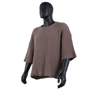 TOPSHOW Custom 100% Cotton Oversized Blank Knitted <b>Waffle</b> Short Sleeve Crew Neck Heavyweight T-<b>shirt</b> - Product Image 2