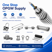 Cable de Fibra Óptica OPGW Unitube de 24, 48 y 72 Núcleos G652D, Cable de Tierra Óptico para Proyectos de Redes Eléctricas