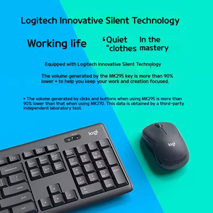 Logitech MK295 Silent Wireless <b>Keyboard</b> Mouse Combo SilentTouch 2.4G Optical Tracking Full Size Spill Resistant <b>Keyboard</b> Mouse - Product Image 6
