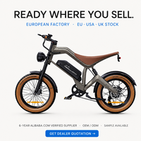 Vélo électrique à gros pneus M20 en stock UE, États-Unis, Royaume-Uni, 750W 48V 15.6Ah, VTT électrique tout-terrain, moteur puissant, 7 vitesses, NOUVEAU