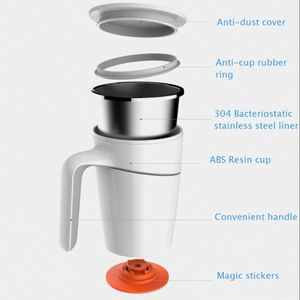 Business Gift Magic Anti Slip Straight Stainless Steel Spill Proof Suction Mug Flip Top Lid <b>Thermos</b> Vacuum Cup 470ml 12-24 Hours - Product Image 5