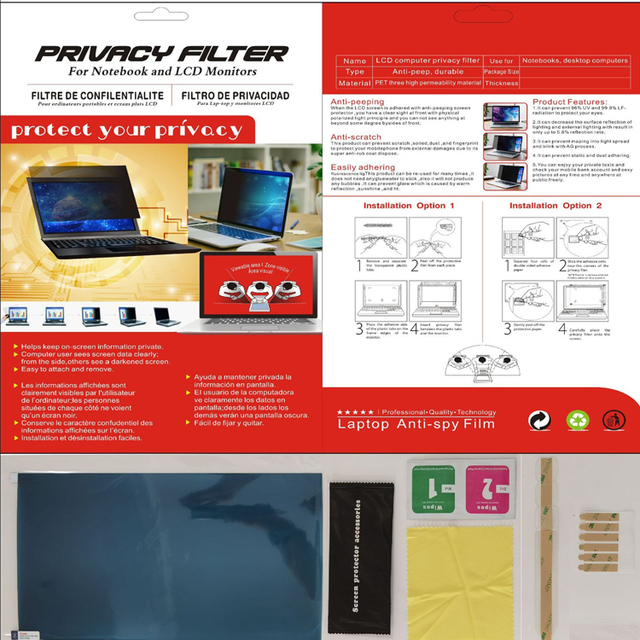 Privacy Protector for 15.6/16/17inch Laptop Computer Filter Anti Spy Peeping Screen Eye Protection Anti Blue Light Screen
