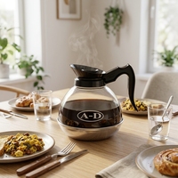 Cafetière professionnelle et domestique à tête unique avec double chauffe, fonction de chauffage et de maintien au chaud de la cafetière