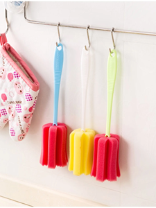 <b>Sponge</b> Cup Brush Removable Cleaning Household Bottle Brush Long <b>Handle</b> Insulation Cup Cleaning Wash Brush Tea Stains - Product Image 6