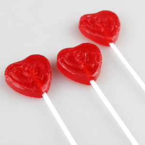 Sucettes Halal <span class=keywords><strong>en</strong></span> <span class=keywords><strong>forme</strong></span> <span class=keywords><strong>de</strong></span> cœur pour la Saint-Valentin emballées dans un sac dans des bonbons durs vente directe d'usine - Product Image 1