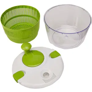 2023 Salad Spinner Large 5l Capacity Manual Lettuce Spinner With Secure Lid Lock Rotary Handle Built-in Draining System