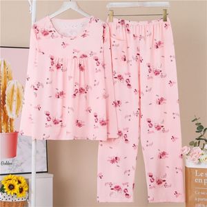 <span class=keywords><strong>ชุด</strong></span>นอนผู้หญิง, ผ้าไหมนมแขนยาวขนาดใหญ่พิเศษใส่<span class=keywords><strong>อยู่</strong></span><span class=keywords><strong>บ้าน</strong></span> XL-4XL - Product Image 2