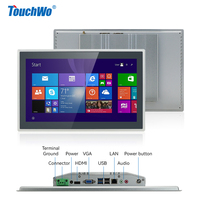 Tahan lama kontrol 8 10 12 15 17 19 21 inch rangka terbuka serbaguna panel otomatis industri tertanam all-in-one pc untuk CNC