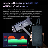 Lumière vidéo LED RGB Yongnuo YNLUX300, 2000k-10000K, bicolore, contrôle par application pour la diffusion en direct, l'enregistrement photo et vidéo par Aputure