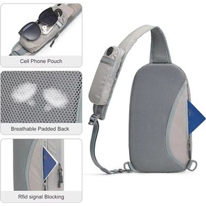 Bolso de Pecho con Correa Ajustable <span class=keywords><strong>para</strong></span> Viajes al Aire Libre, Deportes y Uso Diario, Diseño Ligero con Múltiples Bolsillos - Product Image 3