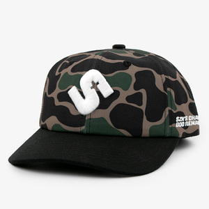 Factory Old Vintage <strong>Retro</strong> Two Tone Low Profile Polyester Cotton Unstructured 3d Embroidered 6 Panel Camo Baseball Cap Dad <strong>Hat</strong> - Product Image 1