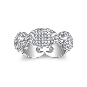 Anelli da uomo in argento 925 con diamanti Moissanite VVS GRA, gioielli hip-hop di lusso personalizzati dalla fabbrica Adodo Jewelry, per donna. - Product Image 2