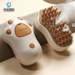 فرشاة بخار محمولة مطورة حديثًا قابلة لإعادة الشحن ABS للقطط فعالة لتدليك الحيوانات الأليفة وإزالة شعر التنظيف بخاخ ماء للقطط - Product Image 1