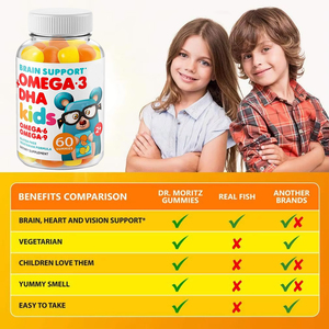 OEM/ODM Label Pribadi Omega 3 <span class=keywords><strong>DHA</strong></span> Gummies Laris Manis  Gummies <span class=keywords><strong>DHA</strong></span> untuk Anak Suplemen Minyak Ikan Omega 3 Gummies Omega 3 <span class=keywords><strong>DHA</strong></span> - Product Image 2