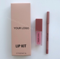 Kit de gloss à lèvres teinté carré sans logo, couleurs assorties, végétalien, personnalisable