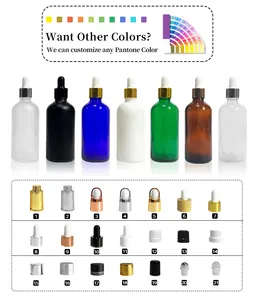 Botellas de gota de vidrio para cosméticos, botellas de aceite esencial de 20ml