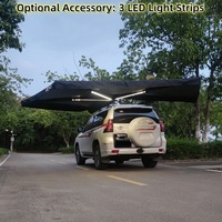 Tente de Toit de Voiture Côté Conducteur avec Éclairage LED, Trou en D, 270 Degrés, Ouverture Automatique Rapide, Quatre Saisons, Abri à Cadre en Aluminium pour SUV Fourgonnette