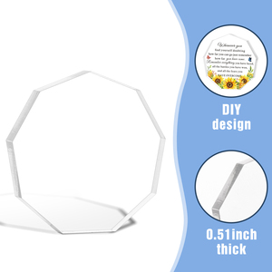 Tùy chỉnh in rõ ràng <span class=keywords><strong>Acrylic</strong></span> trống chín góc cạnh hình dạng tinh thể dày cắt laser <span class=keywords><strong>Acrylic</strong></span> Logo Khối Tự làm - Product Image 3