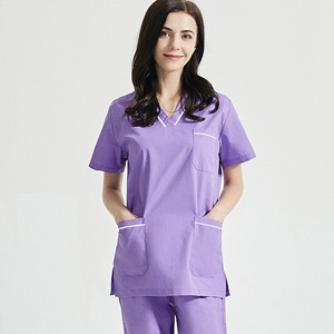 Uniforme de travail infirmier à logo personnalisé, best-seller, respirant, doux, séchage rapide, en polyester et coton, pour femmes, scrubs d'hôpital, tendance - Product Image 6