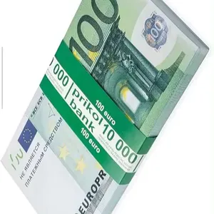 Grosir kertas tagihan 100 yang tampak asli 50 uang kertas Euro Inggris 20 Pound dolar Australia uang Prop Film
