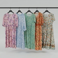 Lot de Robes Vintage en Cachemire pour Femmes, Coupe Moderne, Styles Variés, Silhouette Droite, Vêtements Tendance, Vente en Gros, Chine du Sud-Est
