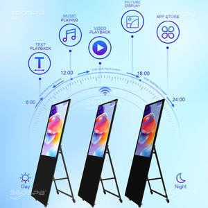 นาฬิกาแขวนผนังแบบดิจิตอล LCD รุ่น IPI43A สำหรับใช้ภายในอาคาร พร้อมปลั๊ก 5 ขา และปุ่มปรับความเร็ว ขนาดใหญ่ - Product Image 3