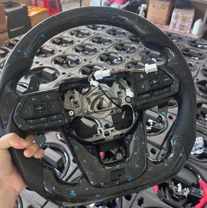 Volant en fibre de carbone véritable noir style GR pour Toyota Land Cruiser LC200 LC76 LC79 LC70 Prado, mise à niveau LC300 - Product Image 4