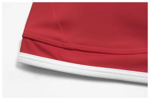 Soutien-gorge de sport pour femme à col en V avec bordure contrastée, haut court d'entraînement à fines bretelles réglables, rembourré, respirant et doux pour le yoga - Product Image 4