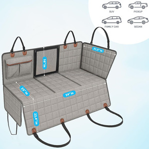 Back Seat Extender for Dogs Waterproof Dog Car Seat <b>Cover</b> with Door <b>Cover</b> Travel Dog Car Hammock with Mesh <b>Window</b> Storage Pocket - Product Image 5