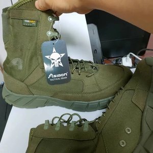 Bottes de combat TSB01 Asiaon vertes, noires, marron, kaki, personnalisées, en cuir et daim, super légères, pour l'été et le temps chaud - Product Image 5