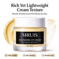 MRUIS Krim Mata Niacinamide Anti Kerut Mencerahkan Mengencangkan Mengurangi Kantung Mata Gelap Perawatan Kulit Rutinitas Kecantikan Semua Jenis KulitOD