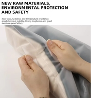 Sacs d'emballage personnalisés recyclés pour vêtements, sacs en CPE givré pour maillots de bain, sacs en vinyle transparent avec fermeture éclair, sacs en plastique avec fermeture éclair pour vêtements
