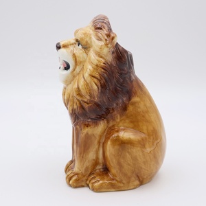 Soporte de personalización al por mayor artesanía de alta calidad animal <span class=keywords><strong>rey</strong></span> cóctel vino cerveza vaso de cerámica macho León Tiki <span class=keywords><strong>taza</strong></span> - Product Image 4