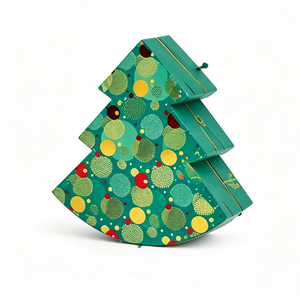 Custom Christmas Tree Treat Packaging Smooth Folding Durable Structure <b>for</b> Cookies Candy <b>Small</b> Presents Tree <b>Gift</b> <b>Box</b> - Product Image 1