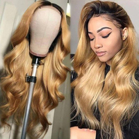 200% densité 13x6 HD dentelle avant perruques Hair12A pré-plumé point culminant sans colle vague de corps Ombre sans colle perruque gingembre Orange cheveux