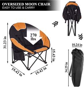 Woqi الثقيلة رخيصة كرسي تخييم قابل للطي مع مظلة مسند - Product Image 2